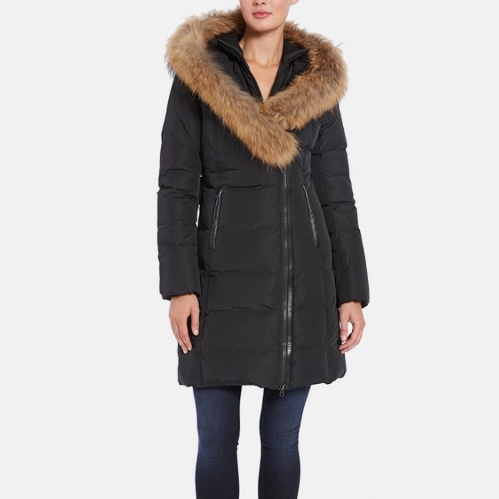 Mackage Kay Coat with Racoon Fur Trim Like-New!